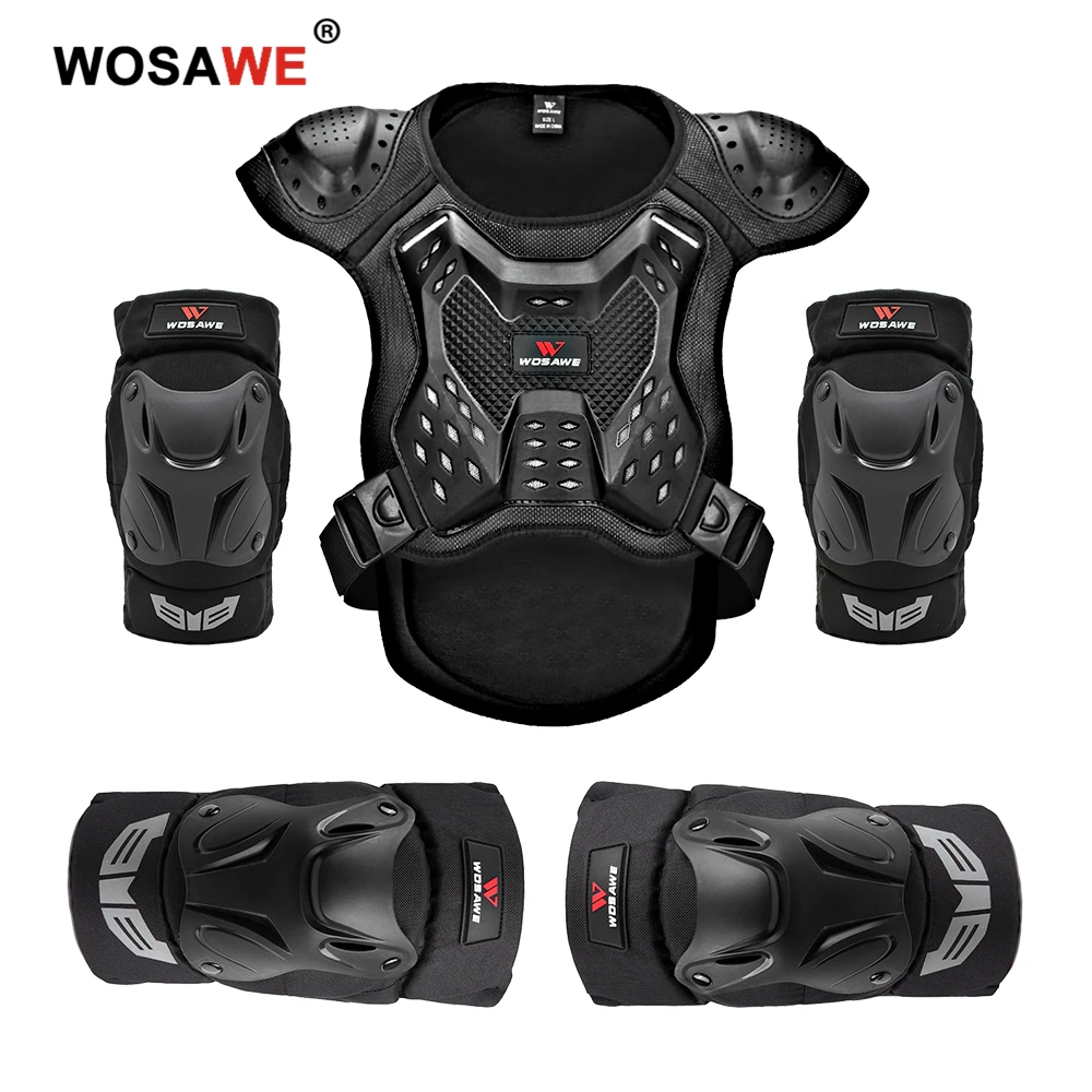 

WOSAWE Motorcycle Body Armor Motocross Chest Back Knee Protector Vest MotorbikeRacing Protective Body Guard MX Armor