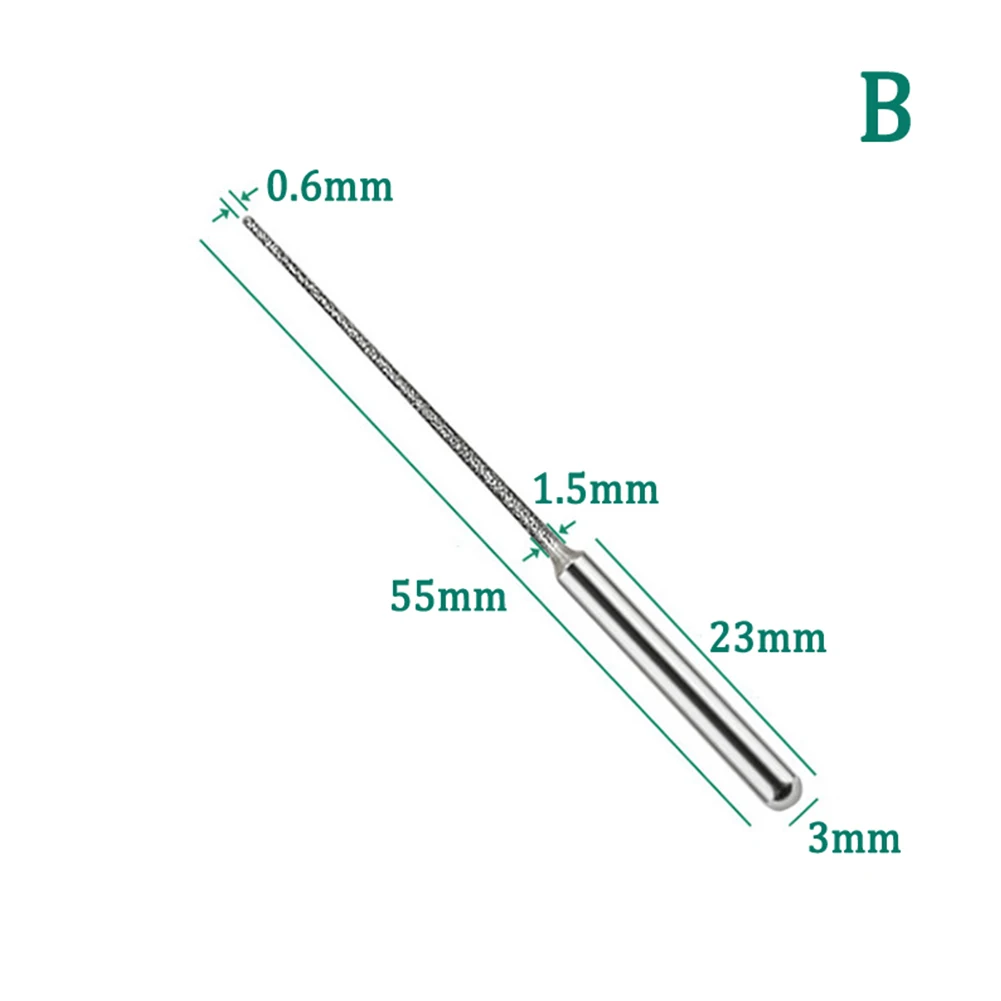 

1pc 3mm Shank Diamond Grinding Head Grinding Needle Bit Burr Mini Drill For Metal Glass Jade Engraving Drilling Carving Tools