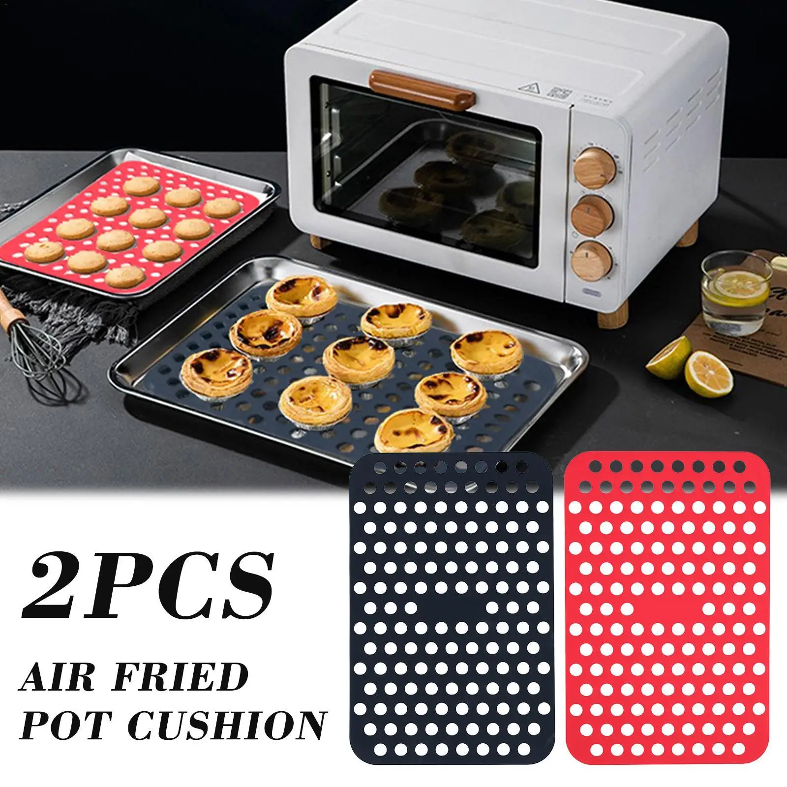 

Air Fryer Silicone Mat Kitchen Accessories Non-stick Baking Mat Pastry Tools Accessories Bakeware Oil Mats Cake Grilled Saucer
