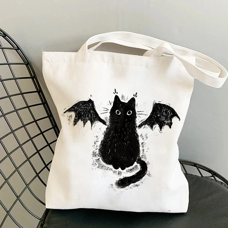 

Cat Art Handbag Beautiful Shopping Bag Foldable Shopping Bag Shopping Handbag Reusable Commuting Leisure Canvas Bag