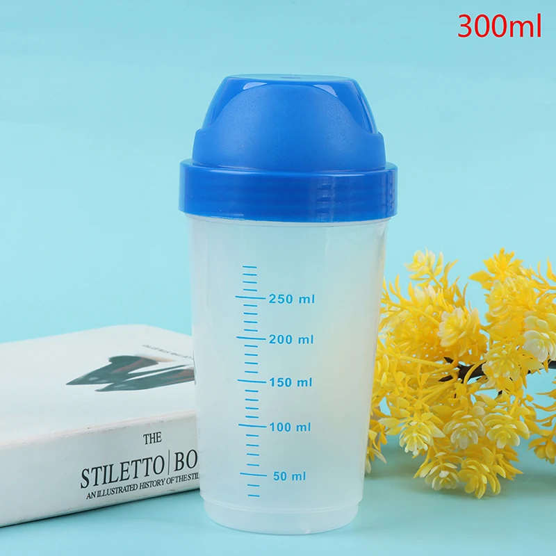 

Transparent Shaker Bottle Creative Milkshake Protein Powder Mixing Bottle Shake Cup Practical Water Bottle Drinkware 300ml