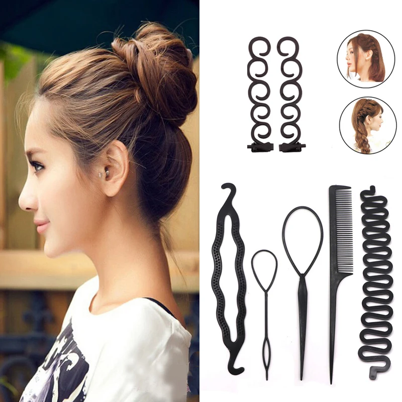 

Hair Braider Twist Styling Tools Magic Donut Bun Maker DIY Women Hairpins Hairdisk Hair Accessories for Girls Hair Braiding Tool