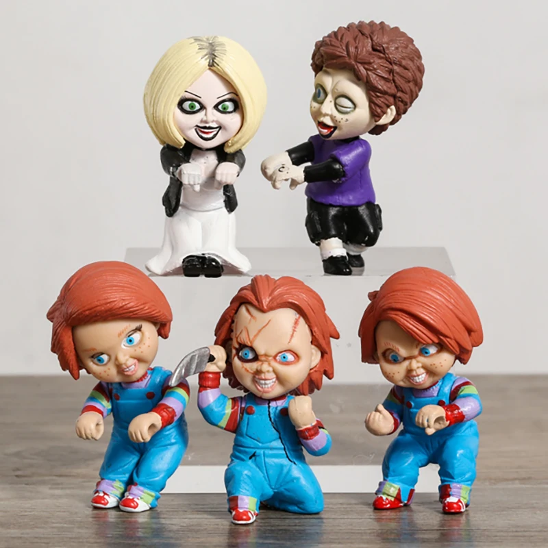 

Детская игрушка Чаки Тиффани Глен мини фигурка из ПВХ Модель игрушки куклы подарок 5 шт./компл.