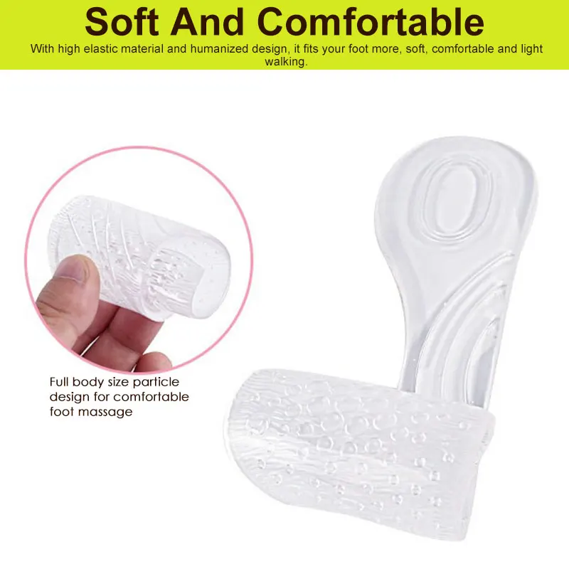 Силиконовые стельки с поддержкой свода стопы ПВХ вставки для обуви