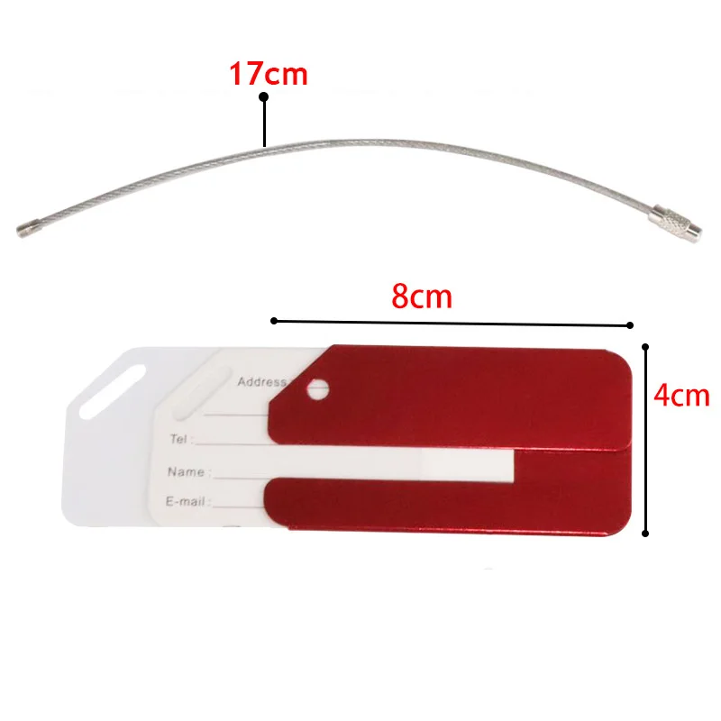Aluminum Alloy Travel Luggage Tags Suitcase Bag Labels Travel ID Bag Tag Airlines Baggage Labels Card Unisex Travel Accessories