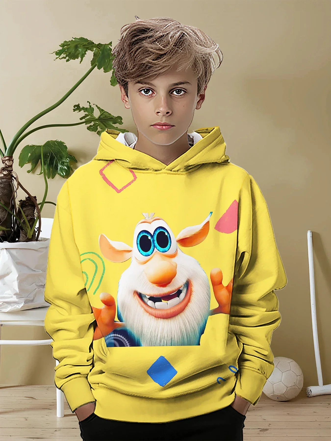 Забавный милый детский повседневный свитшот с 3D принтом B-Booba крутой пуловер топы