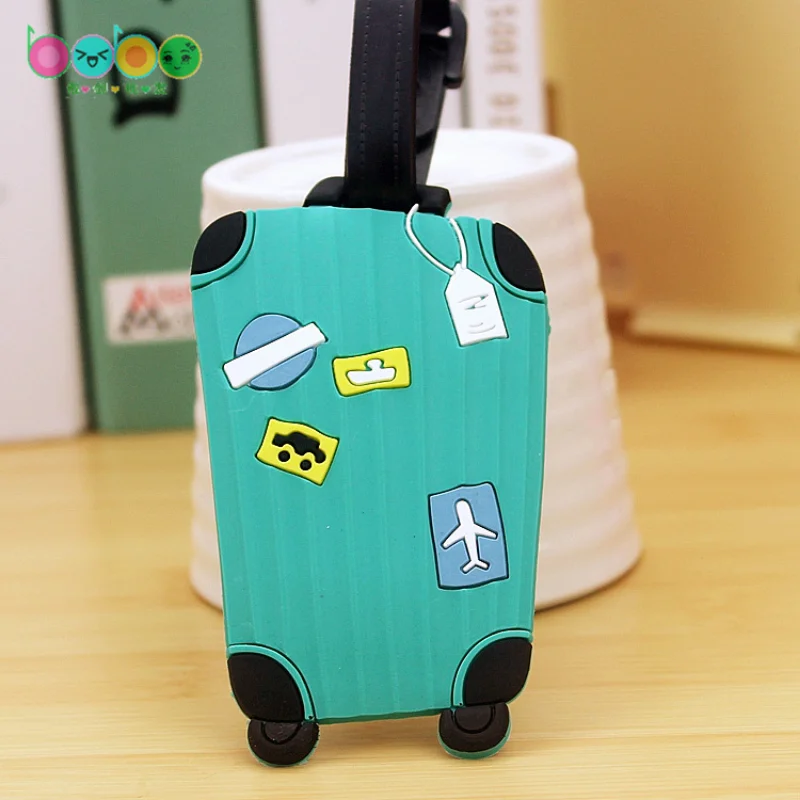 

New Fashion Silicon Luggage Tags Travel Accessories for Bags Portable Luggage Tag Cartoon Style for Girls Boys Card Cover