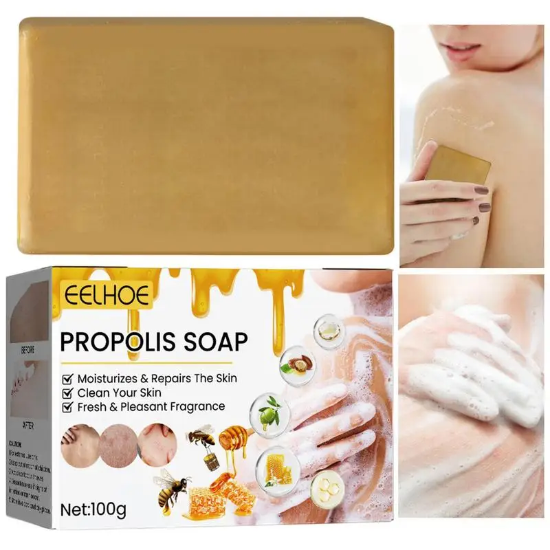 

Spot Remover Soap Propolis Body Cleansing Soap 3.5oz Women Soap Deep Cleansing Body Skin Honey Extract Lighten Pimples Tender