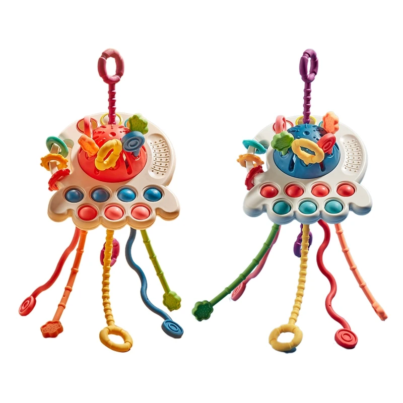 

Teething Pain Relief Rattle Bell Toys Sensory Enlightenment Baby Teether Gift