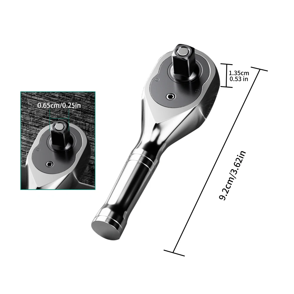 

Компактный динамометрический ключ с 72-зубой и трещоткой с короткой ручкой 1/4 3/8 1/2, быстрые эффективные ручные инструменты для авторемонта