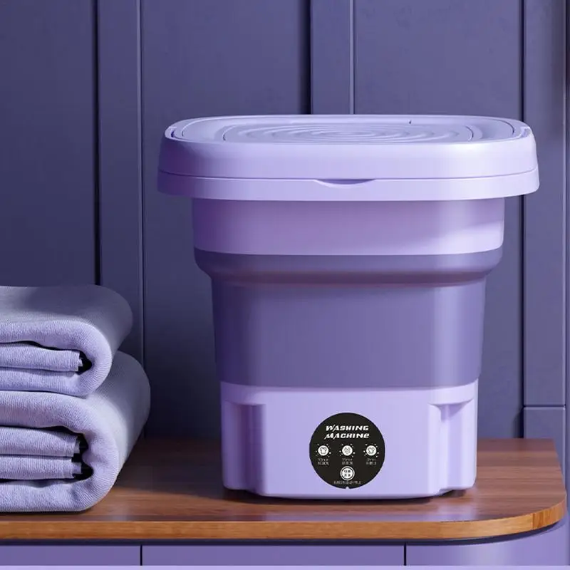 

Foldable Washing Machines 8L Reusable Mini Washer Underwear Socks High Capacity Small Laundry Bucket Washing Accessories