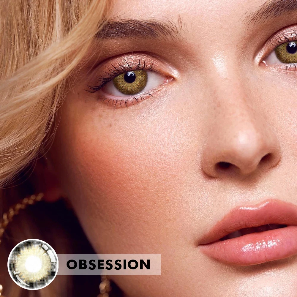 Craving Brown Colored Contact Lenses for eyes Soft small beauty Pupil Color 2pcs/pair Degree prescription myopia