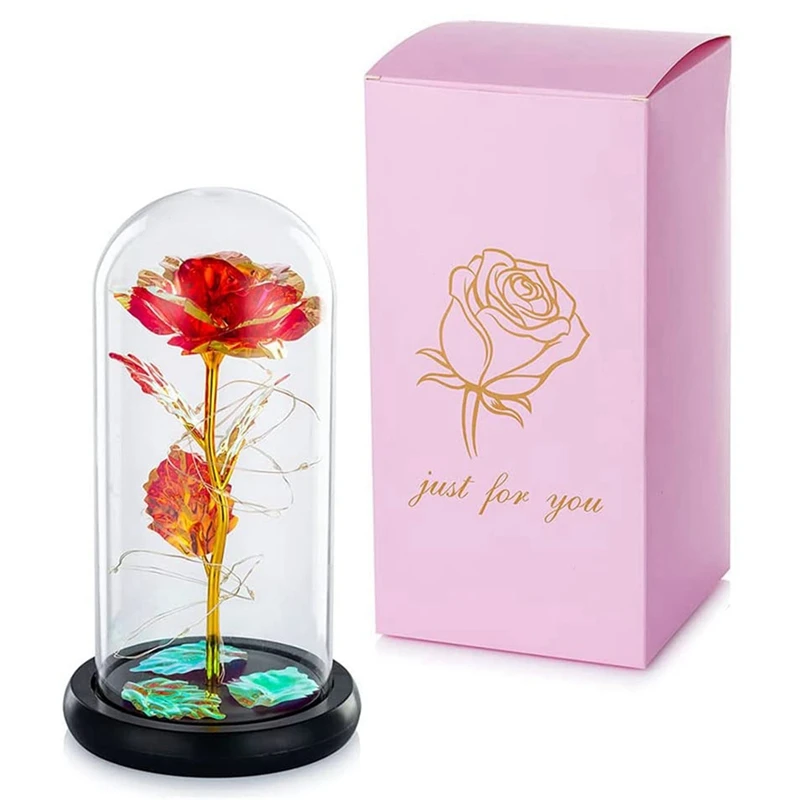 

Светодиодная роза с кристаллами, цветочный подарок на день рождения, годовщину, День Святого Валентина, для девушки, жены, женщины