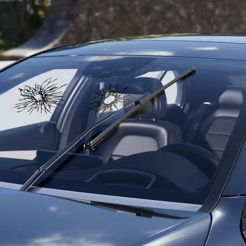 Наклейки на окно с отверстием для пули забавная наклейка выстрела наклейки