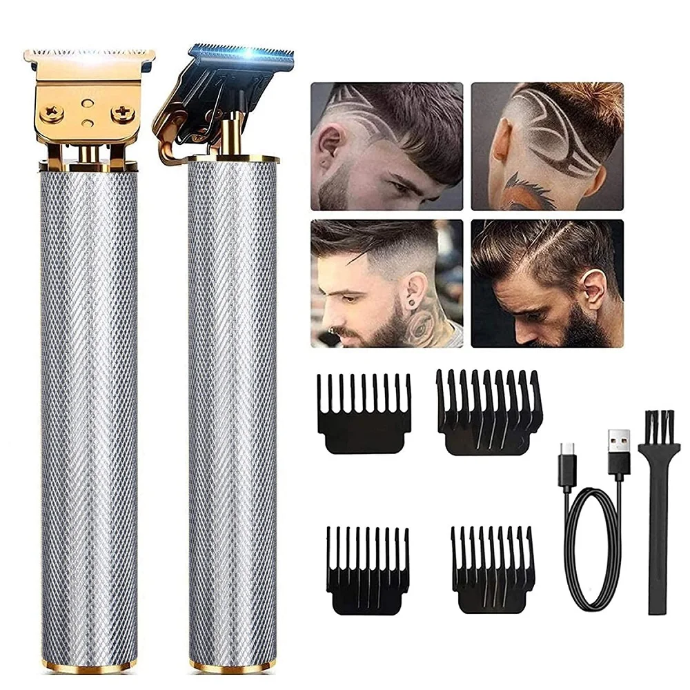 

Vintage T9 Men Hair Clipper Cordless Hair Trimmer Electric Hair Cutting Machine Barber Clipper Beard Shaver Razor Grooming Kits