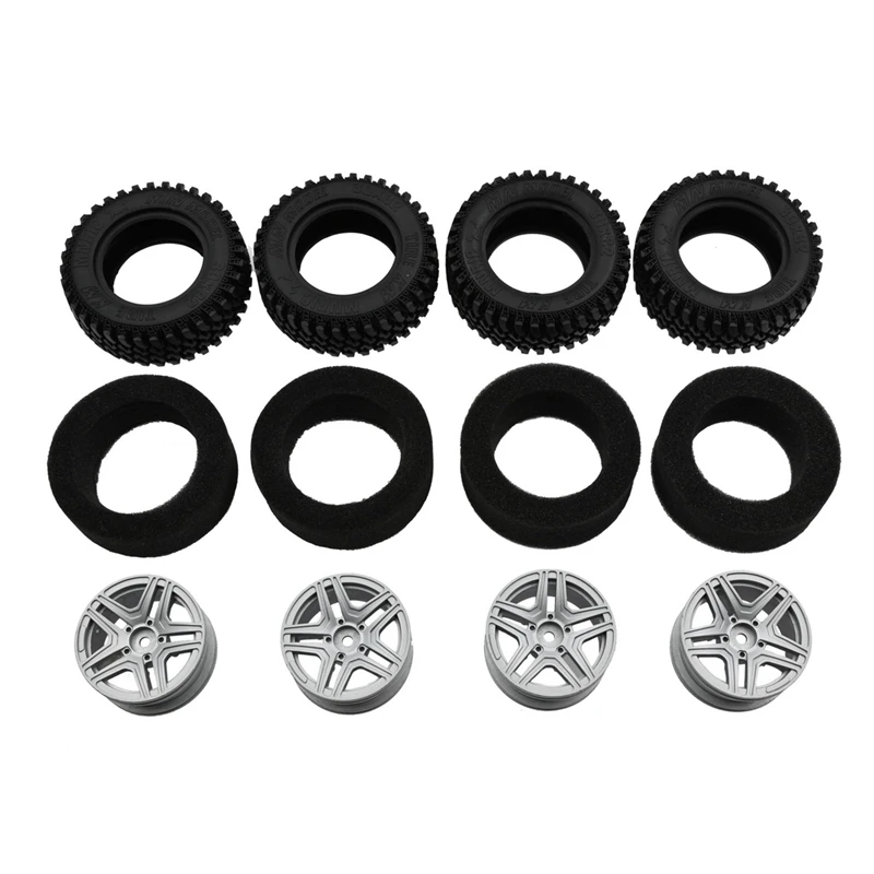 

for MN86S MN86KS MN86 MN86K MN G500 4Pcs Metal Wheel Rim Tires Tyre with Sponge Foam 1/12 RC Car Upgrade Parts