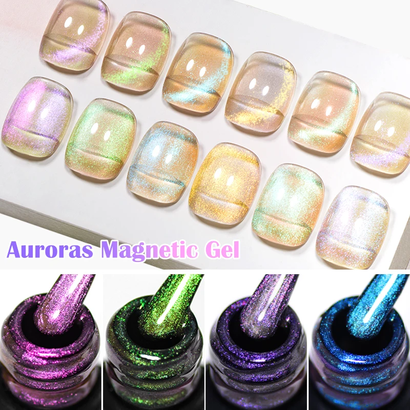 MEET ACROSS 7ml Auroras Cat Магнитный гель Ангел Слезы Кристалл Яркий лак Пропитанный UV