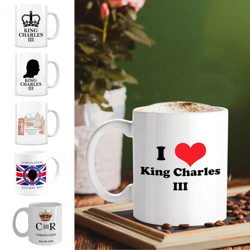 

350ml King Charles III Commemorative Mug Ceramic Coronation Great Britain King2023 Tea Coffee Mug Unique Gift Ideas For Coworker