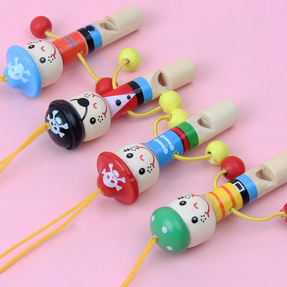

4 Pcs Pirate Ship Toy Whistle Musical Toys Children The Bird Kid Kids Creative Instrument Key Chains Antistress