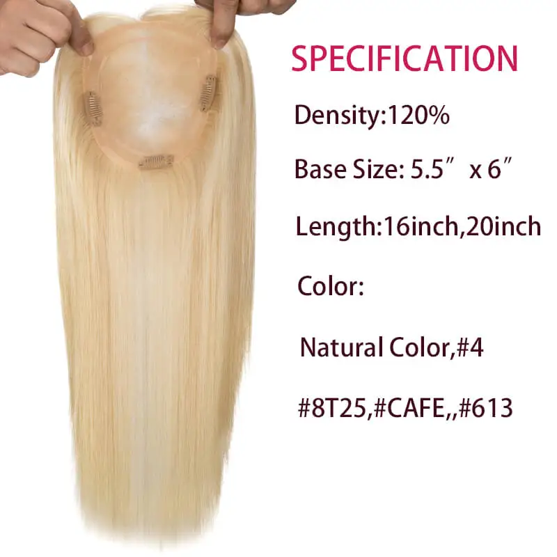 Тонкая моно с полимерным покрытием базовые волосы для женщин 5 5x6 дюймов