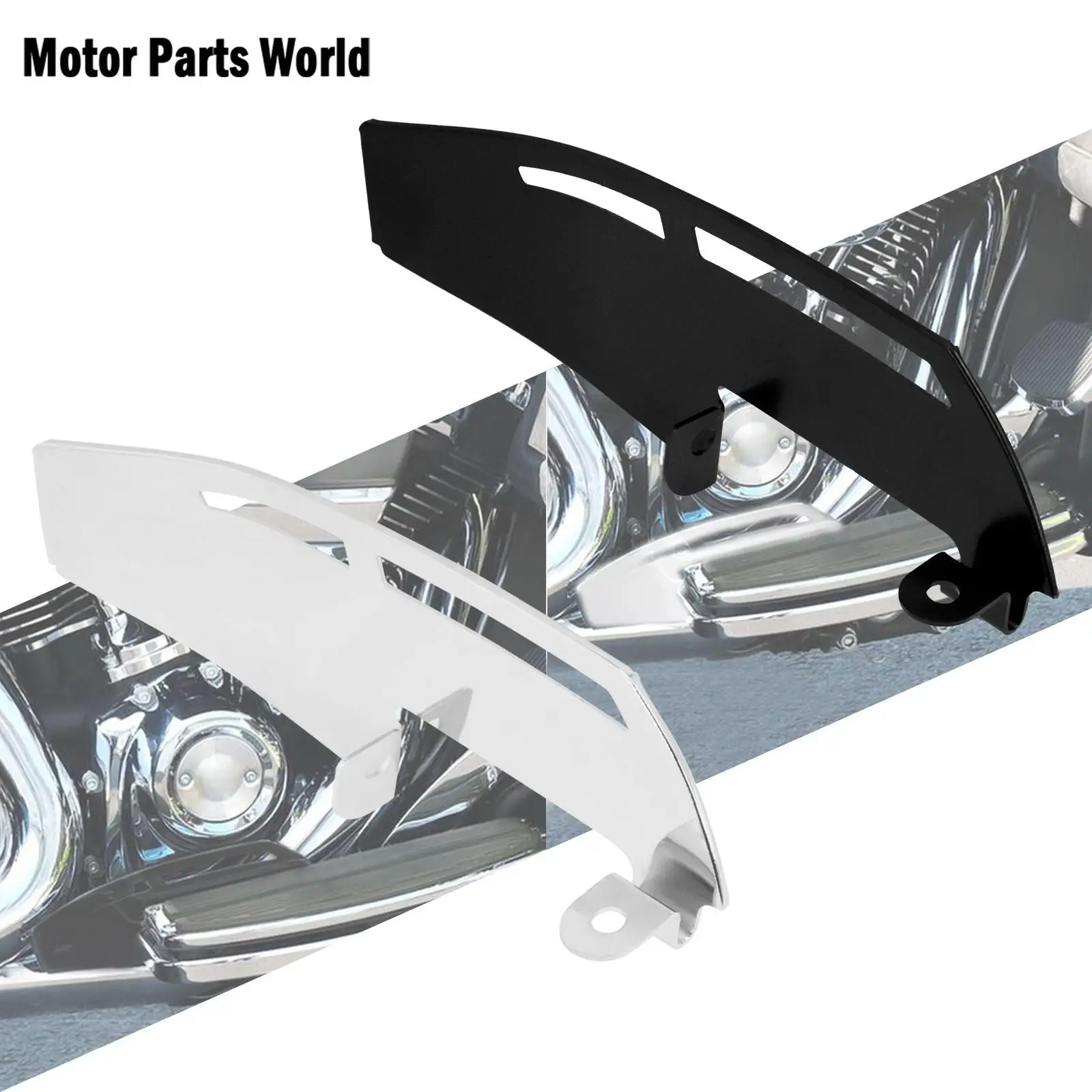Мотоциклетный черный/Хромированный водительский пол подошва защита пятки для