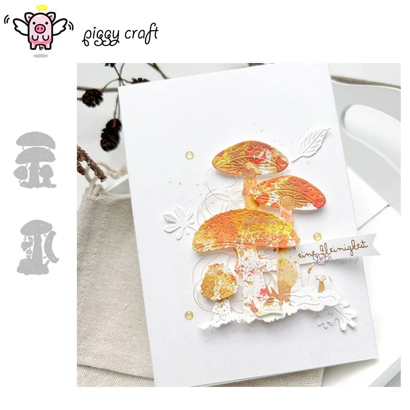 Фото Piggy Craft металлические штампы для резки, грибные украшения, скрапбук, нож для рукоделия, лезвие, трафареты, штампы №2