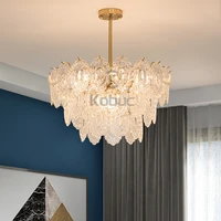 kobuc modern luxury crystal glass led chandelier lighting for dining living room kitchen chandeliers lamp indoor ceiling light