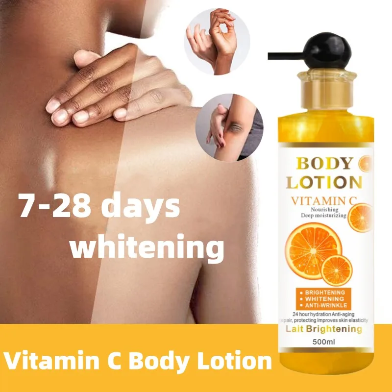 

Vitamin C Whitening Body Lotion Fade Melanin Anti-wrinkle Firming Lotion Moisturizing Repair Skin Barrier Body Lotion 500ml