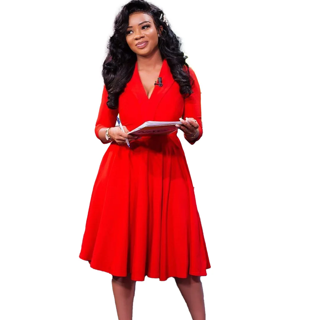 

Женское повседневное однотонное модное облегающее платье с V-образным вырезом, платье большого размера