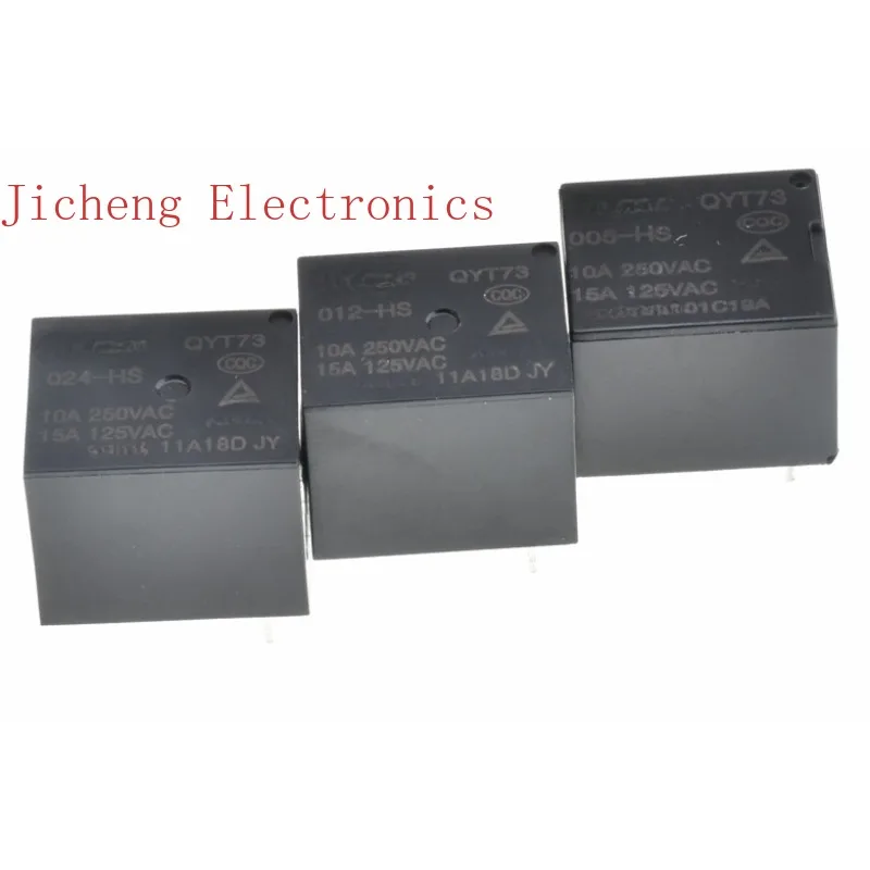 10 шт. QYT73-005 012 024 -HS/ZS реле 15 а универсальная мощность 4 контакта для HF3FF