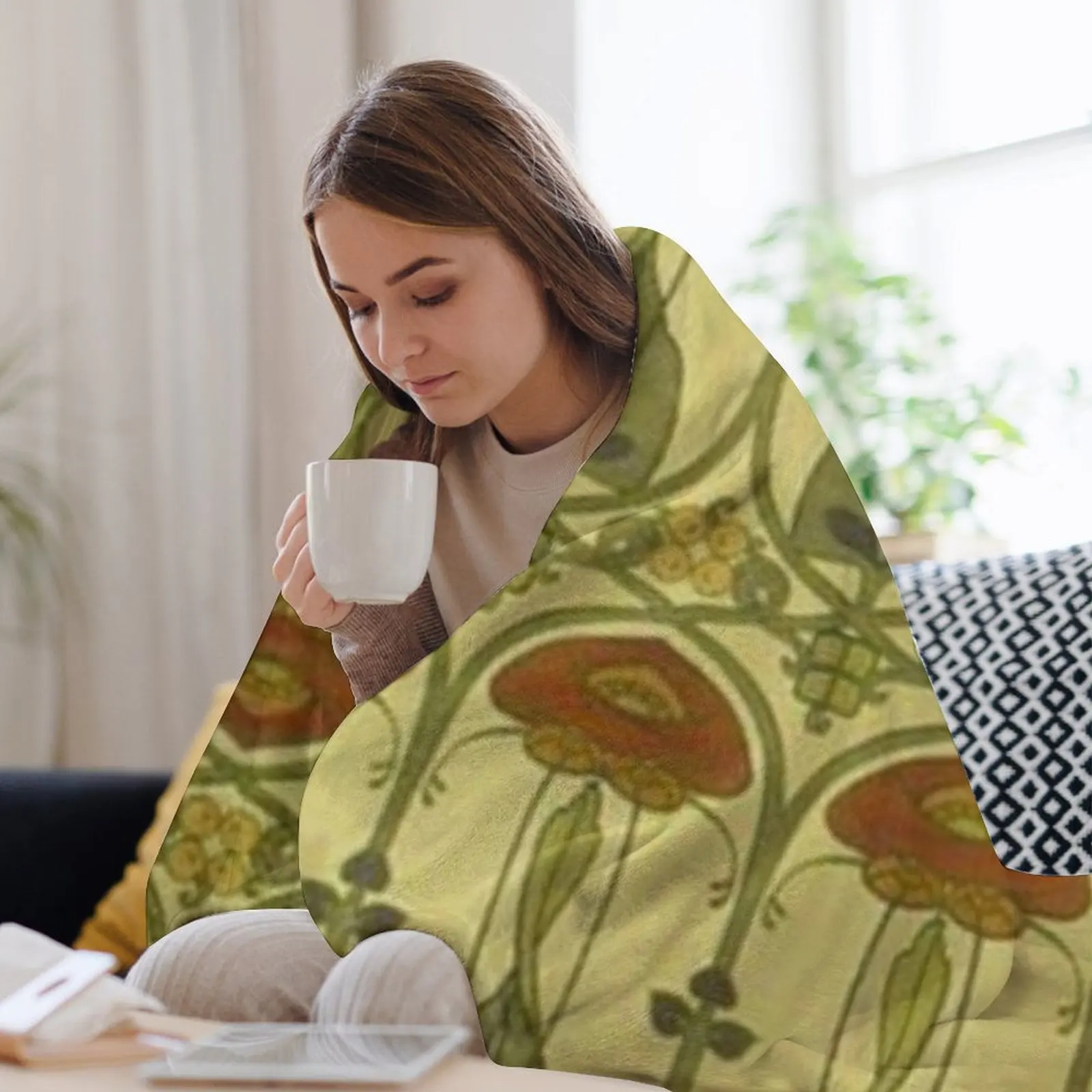 Charles rennie mackintosh художественное тканевое одеяло декоративное для дивана