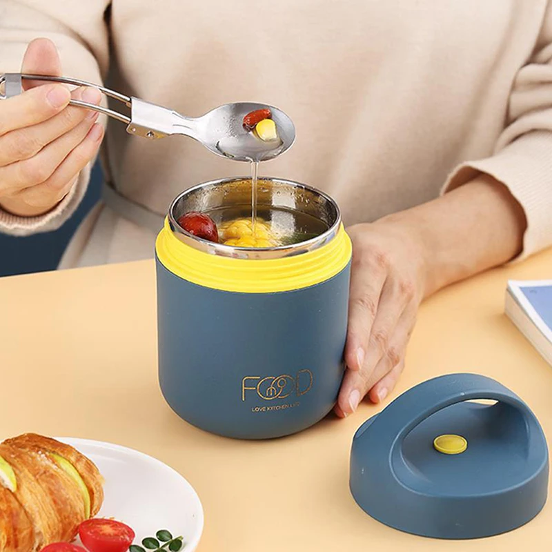 

Lunch Box For Kids Insulation Container Food Insulation Lunch Bags For Children Soup Cup Creative Cup Lift Handbag Lunch Bag Hot