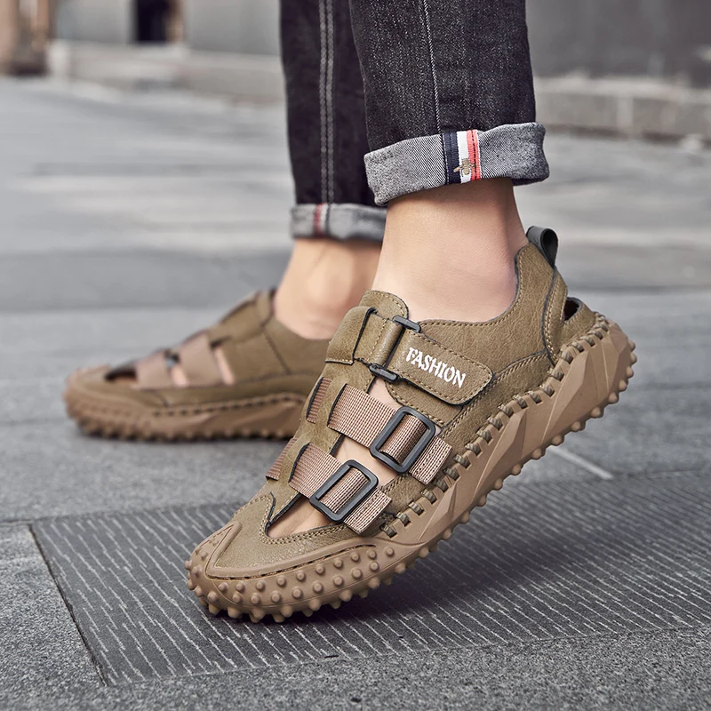 Summer Fashion Outdoor Casual Walking Shoes Men's Golf Comfort Slip-resistant Sports Shoes Classic Black Grey Men's Golf Shoes