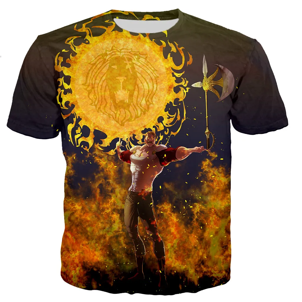 

Anime Seven Deadly Sins 3D Printed T-Shirts Men Women Fashion Streetwear Oversized Short Sleeve T Shirt Kids Tees Tops Clothing