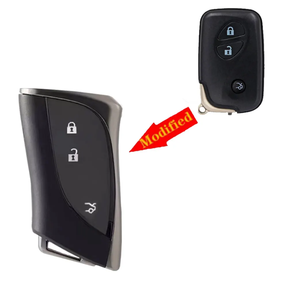 YINBO-модифицированный корпус смарт-дистанционного ключа с 2/3/4 кнопками, обновленная версия, чехол с лезвием для Lexus ES CT200H rx270 rx350