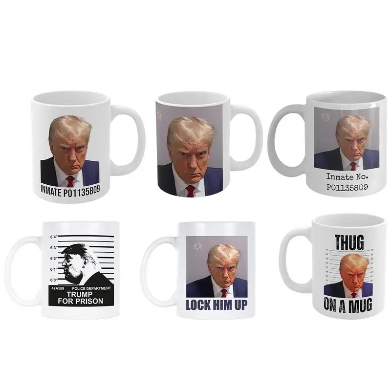 

Trump Mugshot Mug Novelty Coffee Mug Ceramic Tea Cup Printed Picture Cup Drinkware Gifts Fade Resistant United States Seal Mug