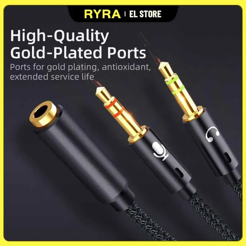 

2 в 1, разветвитель для наушников и микрофона, 3,5 мм