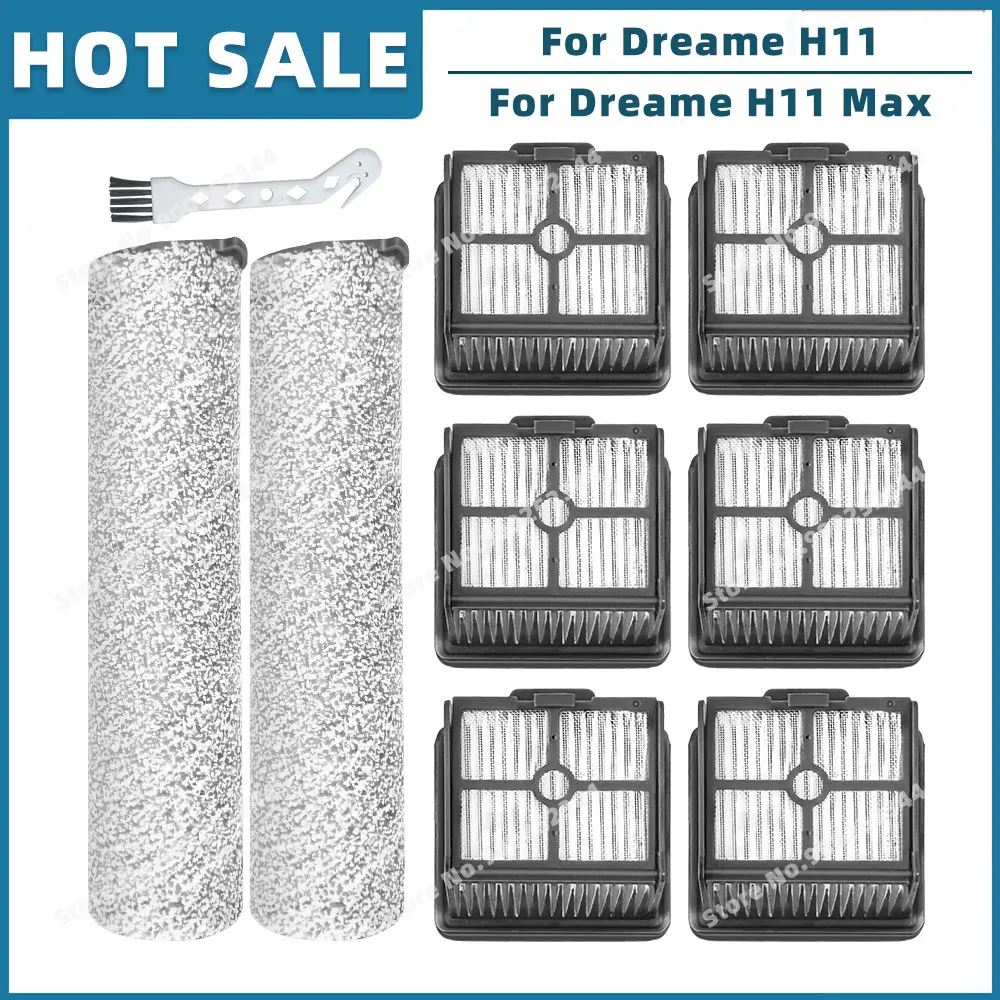Запчасти для пылесоса Dreame H11 / H11 Max / H12 Core (фильтр HEPA, роликовая щетка)