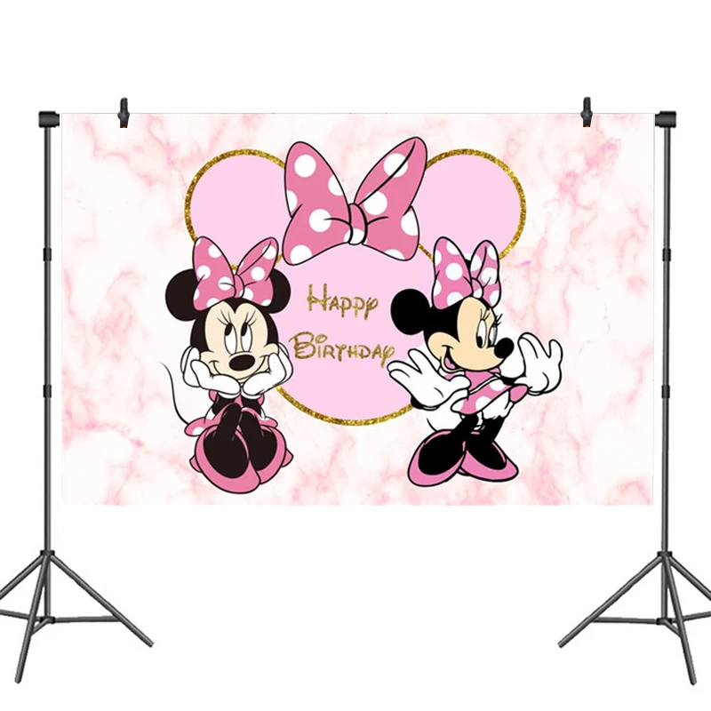 

Disney Hot Cartoon Hot Mickey Mouse Party Photo Background Colorful Wallpaper Happy Birthday Baby Shower Backdrops Supplies