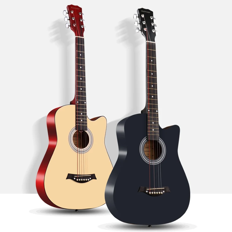 38 Inches Beginners Practice Guitar Double Neck Solid Top Acoustic Guitar Ovation Finished Guitare Folk Guitar Accessories