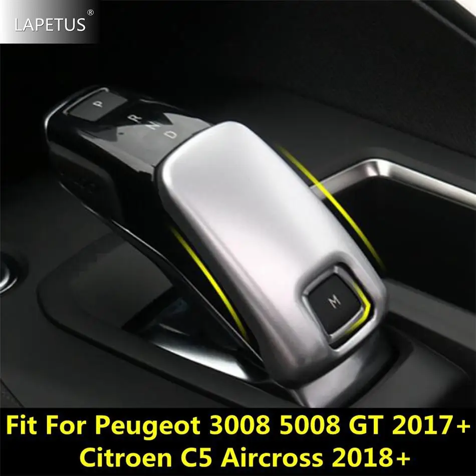 

Accessories Gear Shift Head Knob Cover Trim For Peugeot 3008 5008 GT 2017 - 2023 / Citroen C5 Aircross 2018 - 2023 Carbon Fiber
