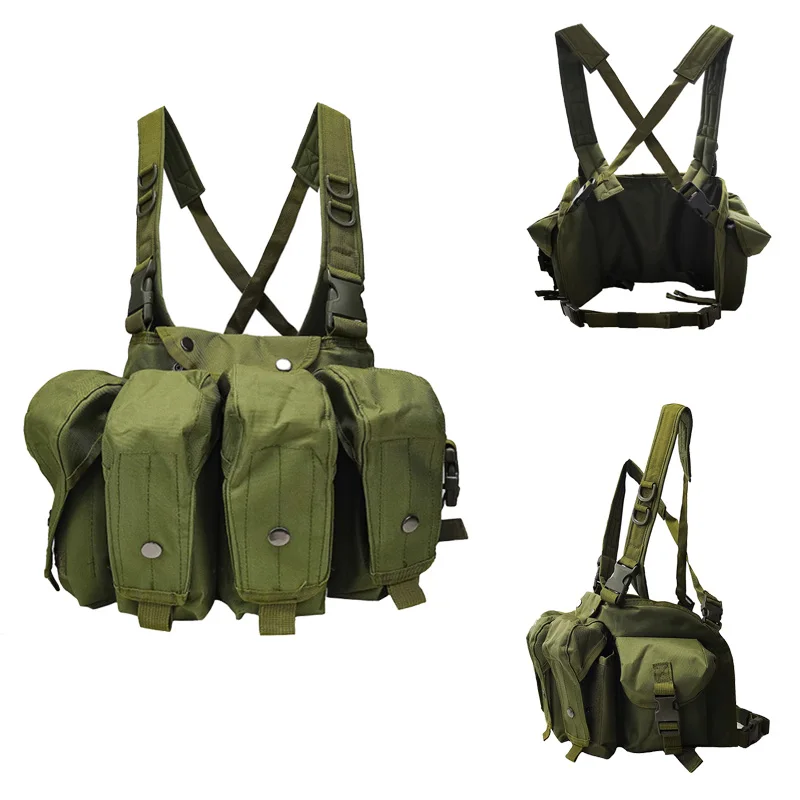 

AK Molle Vest Military Tactical Hunting Rifle Equipment Vest With Outdoor Airsoft Paintball 47 Magazine Pocket Vest Accessories