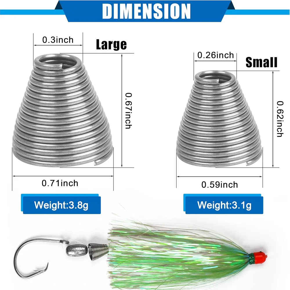 20 шт. оснастка для приманки Ballyhoo пружины из нержавеющей стали кормушки ловли