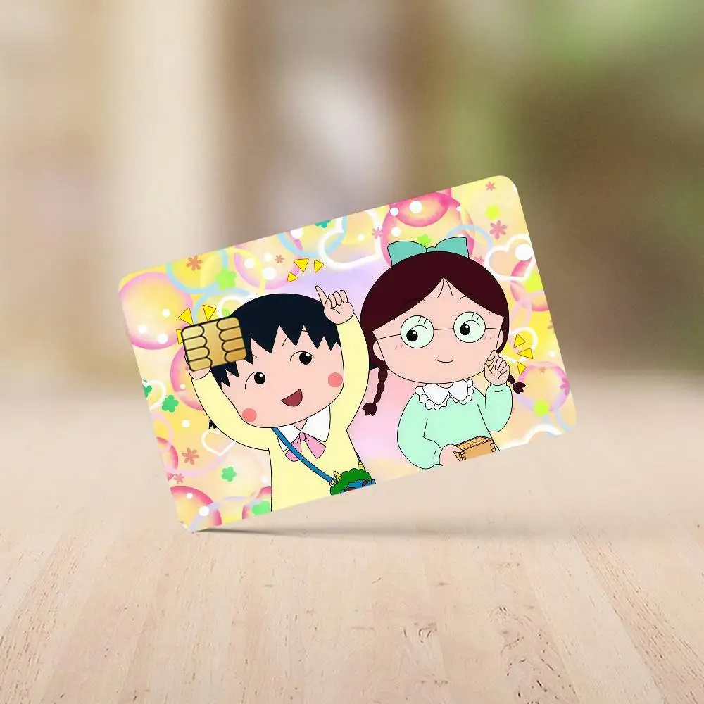 Наклейки-скины для кредитных карт с персонажами C-Chibi M-Maruko C-Chan-S, декоративные защитные наклейки для банковских карт, 4 шт., защита от царапин, водонепроницаемые. (art.: 3920daeb2642b) - 3920daeb2642b