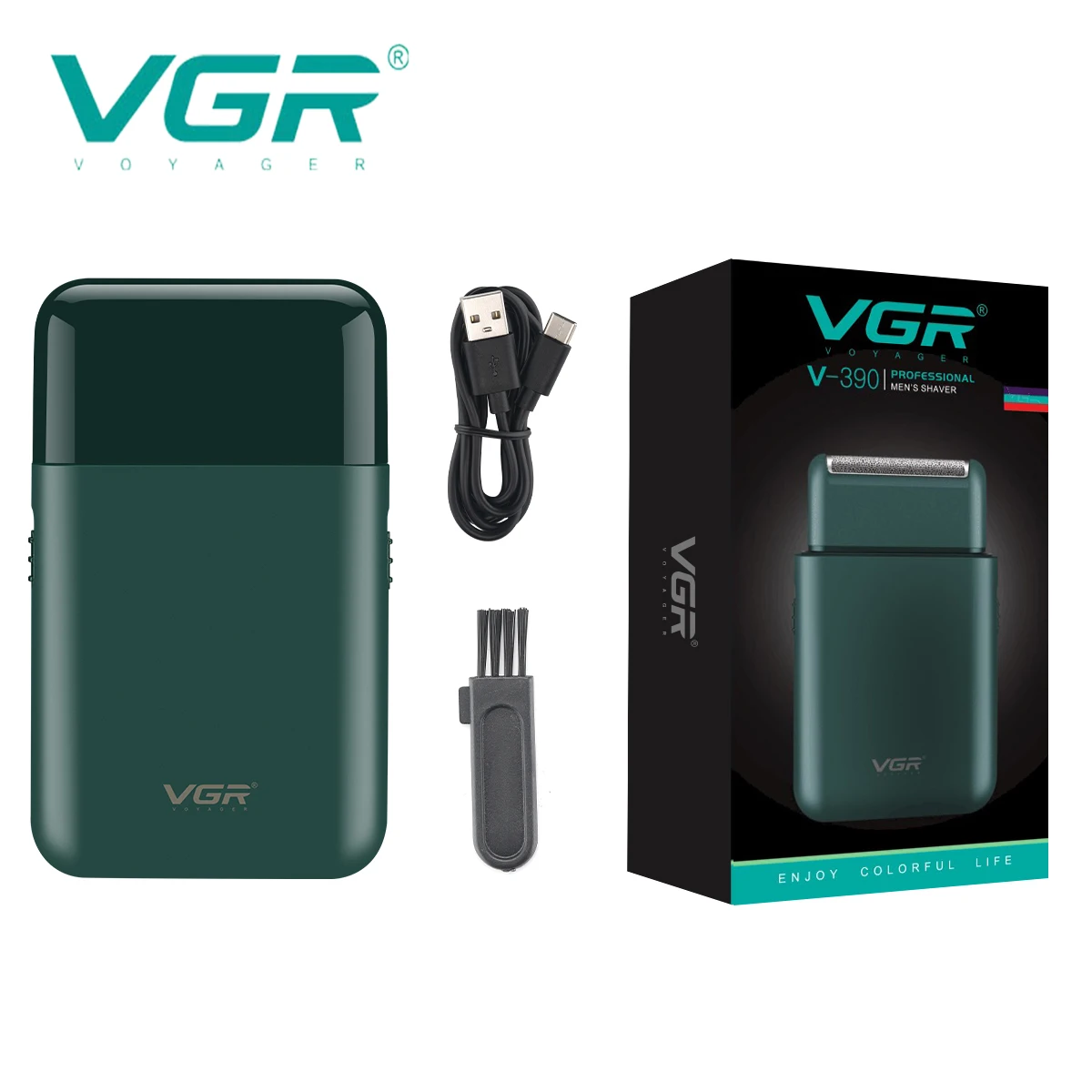 Usb Thin Electric Car Usb Charging Bold Head Shave 220 Vgr V390 For Travel Wired Wireless Shaving Machine