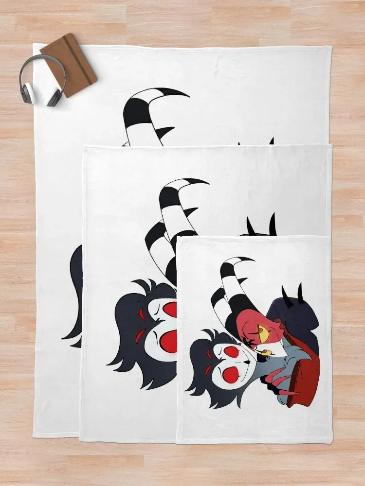 Одеяло Stolitz Helluva Boss Blitzo и Stolas Hug мягкие плюшевые клетчатые одеяла пледы