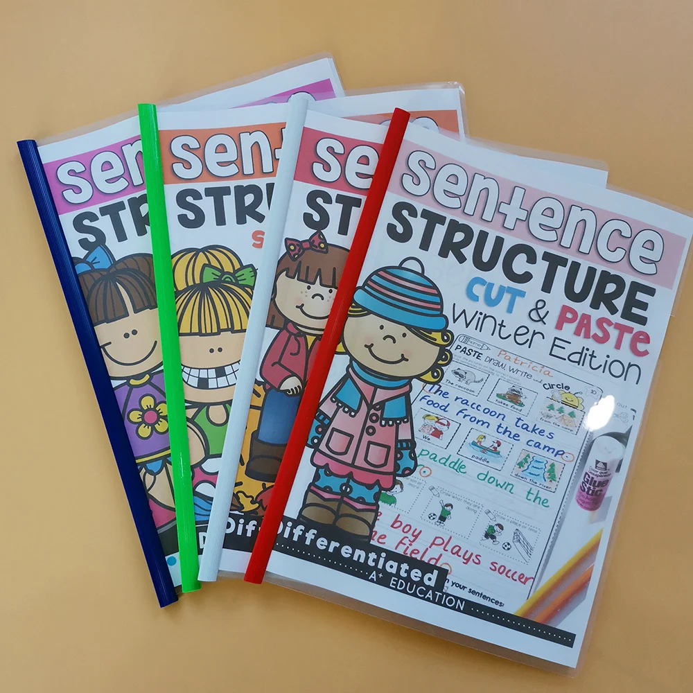 

Season Sentence Writing and Cut Paste Sentence Structure Exercise Learning English Workbook for Kids Educational Training Book