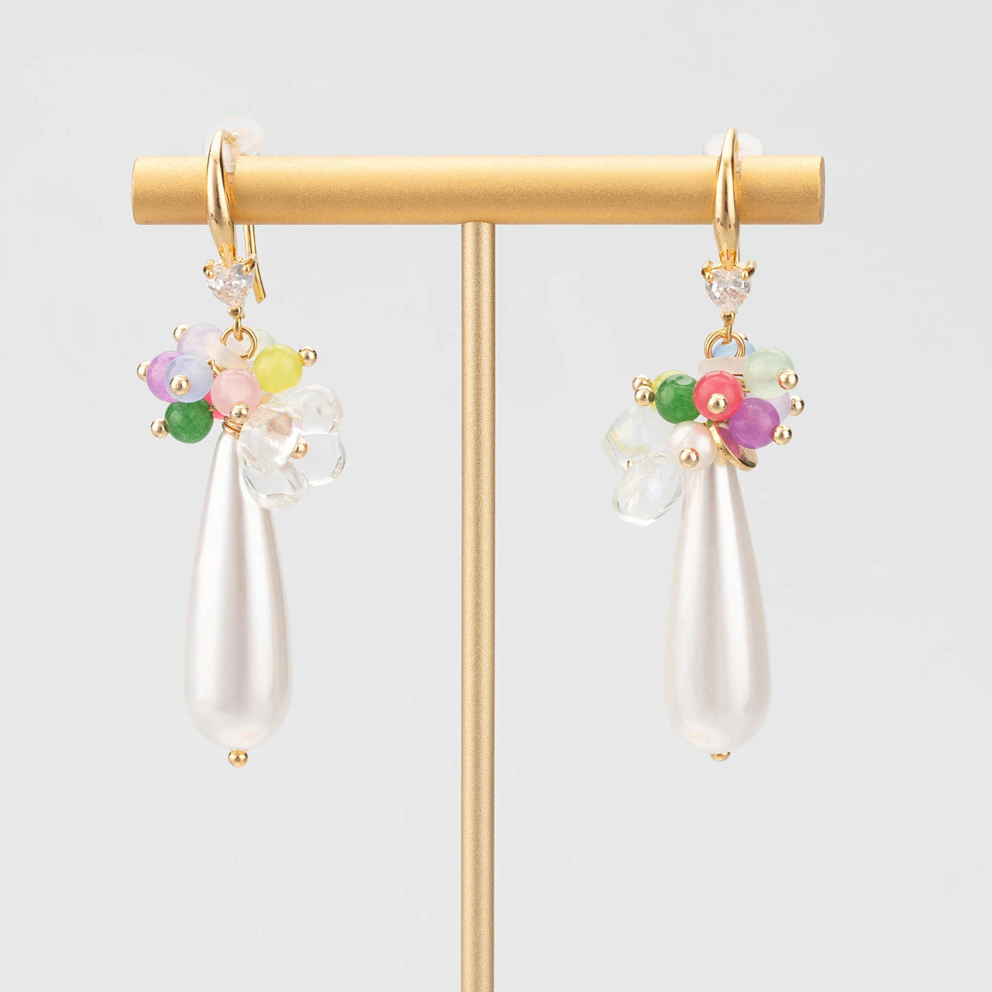 4 шт./партия ювелирные изделия GUFEATHER набор из натурального камня и пластикового