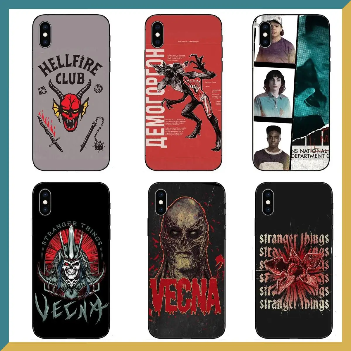 

Stranger Things 4 Merchandise Cool Phone Case for Iphone 12 13 Pro Max Tempered Glass Case