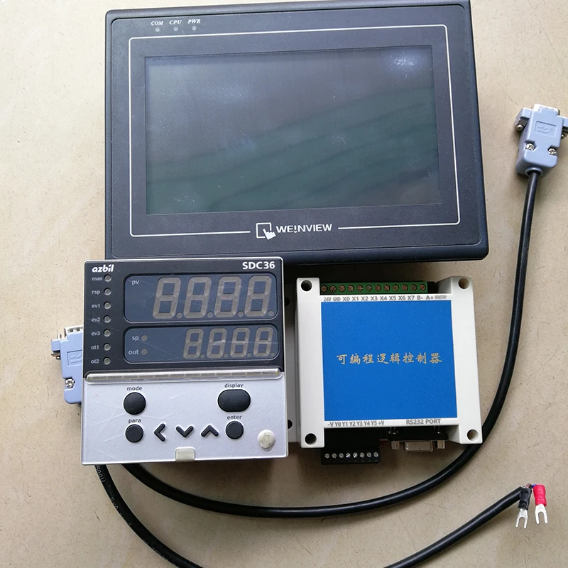 

screen equipment pulse pressing machine control system touch screen temperature controller PLC logic controller